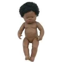 Miniland Pop - Pop Afrikaans Meisje 38Cm - Met Vanillegeur - 10 Maanden