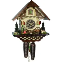 Trenkle - 8516 - Wandklok in chaletstijl met kuil - 8-daags kettingaangedreven uurwerk - Kuckuck Classic