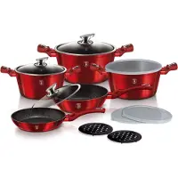 Berlinger Haus 7030 - Luxe Pannenset Burgundy rood - 13 delig