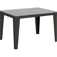 Itamoby Uittrekbare tafel, 90x120/224 cm, frame: Flame Evolution, kleur: cementgrijs (anthraciet)