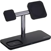UNITEK P1212A, Vrijstaand, ABS, Zwart, Zilver, Contactlaadstation, Tafelmodel, 15W