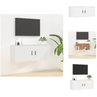 vidaXL Tv-kast - Tv-kasten - Tv-wandmeubel - Televisiekast - Tv-wandmeubel 100x34,5x40 cm wit