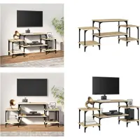 vidaXL Tv-meubel 117x35x52 cm bewerkt hout sonoma eikenkleurig - Tv-kast - Tv-kasten - Tv-meubel - Hifi-meubel