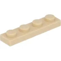 LEGO : 50 stuks platte steen 1x4 in beige