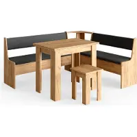 Vicco Roman Hoekbank set – 180 x 150 cm met tafel Krachtige eik goud