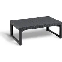 Allibert by KETER Lyon Tuintafel - 116x71,5x66/40 cm - Grafiet