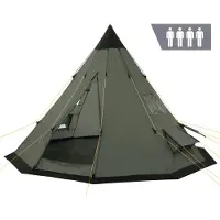CampFeuer Tipi-Zelt Tipi Zelt Spirit für 4 Personen, Olivgrün, 3000 mm Wassersäule, Personen: 4