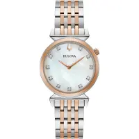 Bulova Kwartshorloge Polshorloge, dameshorloge, waterdicht tot 30 bar, saffierglas, diamant