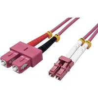 Value F.O. kabel 50/125µm OM4, LC/SC, LSOH, violet, 3 m