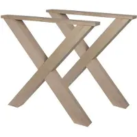 Wovar Tafelpoot Hout Beuken X|vorm | 72 cm | Per Set