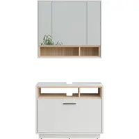 Vicco Badkamermeubelset Beatrice Wit/Sonoma 2-delig, Model 55779
