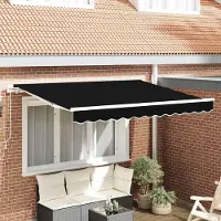 Prolenta Maison Exclusive - Reserve doek voor zonnescherm, 3 x 2,5 meter, zwart, polyester
