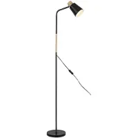 Rabalux 74003 Vloerlamp Azim, E27, zwart, rond, industriële stijl, diameter 110mm