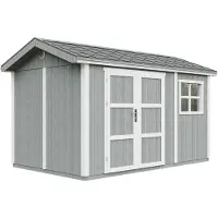 Timbela M914A-CAVERN STEEL - LP SmartSide Tuinhuis op houtbasis - 8,68 m² - 250x412xH252 cm - met vloer en verf