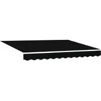 vidaXL Uitschuifbare luifel Zwart 300 x 250 cm Polyester en Aluminium
