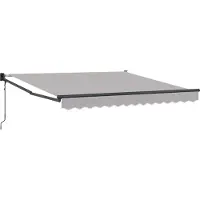 vidaXL Uitschuifbare luifel Lichtgrijs 300 x 250 x 165 cm