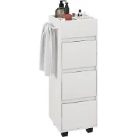 HOMCOM -Badkamerkast-35x30x90cm-Panneau de particules-Blanc