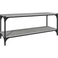 Syfax Tv-meubel 100x33x41 cm bewerkt hout en staal grijs sonoma eiken
