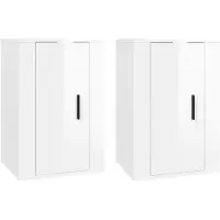 Syfax Tv-wandmeubels 2 st 40x34,5x60 cm hoogglans wit