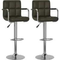 Syfax Barstoelen 2 st kunstleer bruin