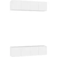 Syfax Tv-meubelen 4 st 60x30x30 cm bewerkt hout wit