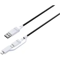 Raptor Gaming oplaadkabel 2-in-1 voor PS4 & PS5, 2,75 meter, zwart/wit, model RG-CC200-W