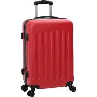 vidaXL Koffer met slot 3 st Rood 50 x 31 x 78 cm ABS Kunststof