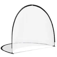 HOMCOM -Voetbalnet-Oxford stof-247x203x201.5cm-Zwart