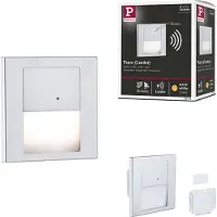 Paulmann 80003 Tsaro eckig 80x36mm 1W 80lm 230V 2700K Wandinbouwarmatuur LED 1 W Chroom (mat)
