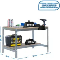 Simonwork (bancos De Trabajo) Bt0 Metaalplank 842x1210x760 Mm