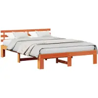 Syfax Bedframe Wasbruin 160 x 200 cm Massief grenenhout