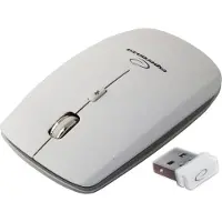 Esperanza Saturn | Draadloze 2.4GHz Optische Muis | Plat | Ambidextrous | DPI instelbaar 1000 / 1600DPI | 4 Buttons | Vertical Scroll | Wit