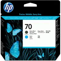 HP C9404A nr. 70 printkop mat zwart / cyaan (origineel)