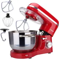 Arebos keukenmachine, 1500W, 6 liter, rood, 220 - 240 V, 1500 pk, 380 mm, 236 mm, 314 mm