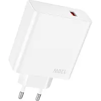 Avizar 120W snelle oplaad USB-oplader met USB-naar-USB-C-kabel, Wit