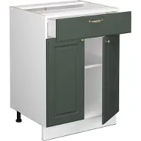 Vicco Fame-Line Keukenonderkast – 60 cm met lade, WB Eik Groen-Goud Landhuis