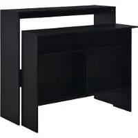 Prolenta Maison Exclusive - Bar tafel met 2 tafelbladen, zwart, 130 x 40 x 120 cm