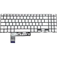 T-ProTek DUITSE - Zilverkleurige toetsenbord met verlichting, compatibel met de Asus ZenBook 15 UX533FD-A8097T