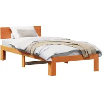 Syfax Bedframe Wasbruin 100 x 200 cm Massief grenenhout
