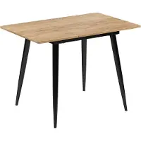 Vicco Eettafel Beaver, Goudkleurig Eiken/Zwart, 80-110 x 70 cm Uitschuifbaar