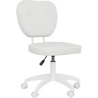 Vinsetto -Bureaustoel-46x59x92cm-Polyurethaan-Wit