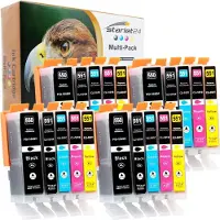 Starlet24 Set van 20 printerpatronen, compatibel met Canon PGI-550 CLI-551, voor PIXMA iP-7200, iP-7250, iP-8750, iX-6850, MG-5450, MG-5550, MG-5650, MG-5655, MG-6350, MG-6450