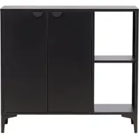 Ebuy24 Piring dressoir 2 deuren, 2 planken zwart.