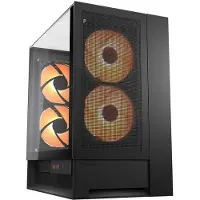 Cougar CGR-2WA3B-RGB Midi-tower PC-behuizing Zwart 2 voorgeïnstalleerde ventilators, Zijvenster, Geïntegreerde verlichting