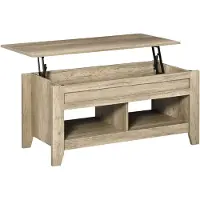 HOMCOM -Salontafel-105x74x61.5cm-E1 Klasse Spaanplaat-Eik