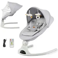 Kinderkraft TULSY Elektrische Babywieg, 5 intensiteitsniveaus, schommelstoel voor baby's