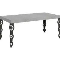 Itamoby Uittrekbare tafel, 90 x 180/284 cm, frame van Karamay cement, antracietkleurig