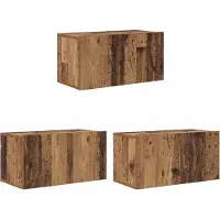 Syfax Tv-meubelset 3 pcs Bruin 60 x 30 x 30 cm Bewerkt hout