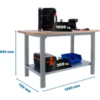 Simonwork (bancos De Trabajo) Bt6 Pro Metaalplank 865x1200x750 Mm