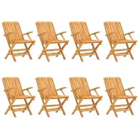 Syfax Opklapbare stoelen, 8 stuks, 61x67x90 cm, massief teakhout